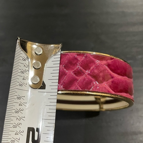 Well loved UC Gold and Pink HENRI BENDEL Designer Bracelet - Picture 3 of 7